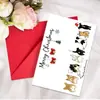 50 Tarjetas Creativas Nuevas de Material para Decoración Navideña con Sobres para Compra Directa Transfronteriza