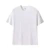 Primavera e verão Novo 230g ombro algodão puro cor sólida manga curta camiseta masculina e feminina maré gola redonda base lisa camiseta atacado
