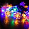 Luces Solares de Loto Doble Capa LED Decoración Navideña para Jardín Guirnaldas de Loto Doble Capa Luces Decorativas Venta al Por Mayor