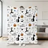 2026 Nueva Manta de Halloween de Amazon Estampado de Fantasma, Calabaza y Calavera Manta de Franela para Siesta Cubierta de Sofá