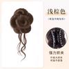 Peruca Marubeni com Presilha de Garra Mil Florzinhas Douradas Artefato de Cabelo com Temperamento Peruca Sintética de Cabelo Humano Fofa Natural Bolsa para Peruca