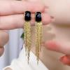 Brincos Longos de Borla para Mulheres, Elegantes, Brincos Populares, Novos Brincos 2024, Luxo Acessível, High-End, Brincos Populares
