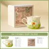 Juego de Té Factory Flower Whisper Cerámica Kung Fu Juego de Té Gama Alta Gaiwan Blanco Mineral Tetera Personal y Taza de Degustación