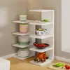 Ferramenta de preparo e armazenamento para cozinha, escorredor de pratos multicamadas para bancadas de cozinha, ferramenta de armazenamento multifuncional para o fogão