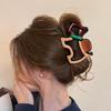 Pinza para el Cabello de Dibujos Animados de Cachorro Dopamina Liu Yifei para Mujer, Pinza de Tiburón de Bloques de Color Linda para Recogido en la Parte Trasera de la Cabeza
