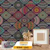 Pegatinas Retro Bohemias Autoadhesivas Impermeables y a Prueba de Moho Pegatinas de Pared Decoración de Renovación de Paredes de Dormitorio Papel Tapiz Ecológico