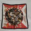 Pañuelo cuadrado estampado de leopardo bufanda coreana femenina de seda versátil pañuelo para el pelo bufanda retro flor de anacardo pañuelo cuadrado pequeño venta al por mayor