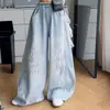 Conjunto de Moda Verão Coreano para Meninas, Slim Fit, Falso Duas Peças, Manga Curta, Camiseta Curta e Jeans para Crianças Maiores, Verão Transfronteiriço