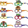 Óculos e máscaras da Patrulha Canina e Homem-Aranha em estoque transfronteiriços, máscaras de festa de desenhos animados, itens decorativos de papel para festa à fantasia