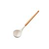 Novo Conjunto de Utensílios de Cozinha de Silicone com Cabo de Madeira Branco Leite 10 Peças Antiaderente Espátula e Colher Conjunto de 10 Peças