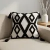 Capa de Almofada Bordada com Padrão Geométrico Estilo Moderno Minimalista de Luxo Leve de Alta Qualidade para Decoração de Sofá de Sala de Estar e Quarto