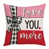 Nueva Funda de Almohada Serie San Valentín, Material de Felpa Corta Cariñoso y Lindo, Funda de Cojín Suave para el Hogar, Funda de Almohada