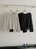 Suéter Casual de Punto Holgado para Mujer, Nuevo Suéter de Punto Redondo Otoño/Invierno, Suave y Adelgazante, Top Estilo Coreano Suave