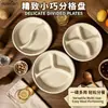 Platos de Papel para Comercio Exterior Transfronterizo, Platos Redondos Desechables de Tres Compartimentos, Pulpa de Caña de Azúcar Espesada, Platos de Papel con Compartimentos de 9 pulgadas y 10 pulgadas, Ecológicos y Rápidos