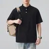 Roupas Masculinas Xintang 2026 Nova Camiseta de Verão para Homens com Design de Gola Alta, Camiseta Tendência de Manga Curta.