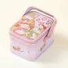 Caja Portátil de Hojalata Latas de Metal Caja para Dulces de Boda Caja de Hierro Plegable Libre Conejo Blanco Chocolate Caja de Embalaje de Dibujos Animados