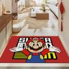 Felpudo de Entrada con Bucle de Seda Mario, Felpudo de Dibujos Animados para Raspar Barro, Felpudo Personalizable, Felpudo para Mesa de Café, Bucle de Seda de Dibujos Animados