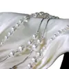 Cadena de Suéter de Perlas en Capas Fragmentadas Europea y Americana Transfronteriza Collar Asimétrico de Tres Capas para Mujer Collar de Perlas Francés de Múltiples Capas
