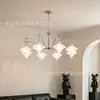 Candelabro de flecos retro americano para sala de estar, lámpara personalizada de alta gama estilo vintage francés para dormitorio y estudio
