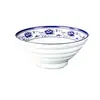 Tigela de macarrão de melamina A5 azul e branca comercial, tigela de macarrão com caldo, tigela de macarrão agridoce, tigela de macarrão com carne picante, tigela de loja de macarrão imitação de porcelana