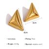 Set de Triángulos Tridimensionales Exagerados Transfronterizos Europeos y Americanos Estilo Retro Lujo Ligero Geométrico Metal Triángulo Invertido Aretes Versátiles