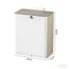 Cubo de Basura de Acero Inoxidable para Cocina Montado en Pared con Tapa Deslizante para Hogar, Cubo de Basura de Escritorio para Puerta de Gabinete de Baño de Lujo Ligero Venta al por Mayor