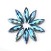 Novo olho de cavalo contas de cristal 10 * 30mm chapeado cor seção de vidro Contas de furo cruzado antigo hairpin acessórios de material