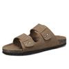 Pantuflas para Hombre Nuevo Verano Ropa Exterior Antideslizantes Chanclas de Suela Gruesa Zapatos Birkenstock para Hombre Corcho Chanclas Casuales
