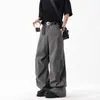 Vibras Americanas Funcionales de Secado Rápido Pantalones de Paracaidista para Hombre Verano Delgados de Marca de Moda Plisados Sueltos Casuales Deportivos