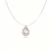 Collar de Plata de Ley S925 Azul Lágrima para Mujer, Diseño de Gota de Agua de Lujo Ligero, Collar de Clavícula de Gama Alta, Regalo de Cumpleaños para Novia