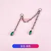 Serie de Cadenas para Oreja de Aleación de Titanio Juxianjia F136 Perla/Zirconia Cadena para Hélice de Oreja Ensamblada a Mano Joyería para Perforación