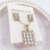 Set de Collar y Pendientes de Acero de Titanio de Alta Calidad, Nuevo Estilo Europeo y Americano, de Venta Caliente Transfronteriza, Joyería de Concha Genuina para Mujer, Precio Especial, Entrega Directa