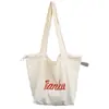 Bolsa de Hombro Relajante para Mujer 2024 Nueva Bolsa de Lona con Cordón Ligera para Viajes Cotidianos Bolso de Hombro de Gran Capacidad