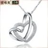 Collar de corazón de plata de ley 925 con forma de corazón, joyería coreana al por mayor, regalos de joyería de plata para el Día de San Valentín.