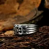 Anillo cruzado europeo y americano para hombre, moderno, de alta calidad, moda, personalidad, anillo de ancla exagerado, joyería transfronteriza para hombre, hip hop