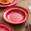 Plato de Cerámica Sentido Avanzado Plato de Hogar Plato Redondo Plato Festivo Plato Hondo Plato para Fruta Arena Plato para Comida Occidental Plato para Bistec