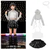 Ropa de Hip-Hop para Niñas de Danza Jazz, Atuendo Genial y Elegante para Show de Street Dance Jazz de Niña, Disfraz de Moda para Actuación en Escenario de Grupo de Chicas