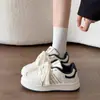 Zapatos Deportivos Blancos Rayados de Corte Bajo para Mujer, Novedad Otoño 2026, Modernos, Versátiles, Suela Gruesa, Suela Suave, Resistentes al Desgaste, Antideslizantes