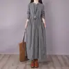 Vestido Largo Casual con Cinturón de Lazo Estampado Floral Artístico Retro Nuevo Otoño 2026