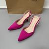 Zapatos de Tacón Alto para Mujer 2025 Primavera y Verano Nuevos Zapatos de Tacón de Aguja Puntiagudos Nicho Elegantes Sandalias Baotou con Correa Trasera