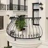 Barandillas de Hierro y Aluminio, Barandillas para Balcones Exteriores tipo Loft, Barandillas para Villas, Barandillas Exteriores Curvadas Francesas, Se Pueden Personalizar con Galvanizado en Caliente