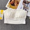 Camisola Sexy Estilo Lujuria Pura Tailandesa con Almohadillas para el Busto para Mujer para Usar con un Elegante Top Ajustado Sin Espalda y Sin Mangas