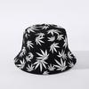 Sombrero de pescador de hoja de arce transfronterizo estilo coreano de doble cara de ala ancha protección solar sombrero de maceta para exteriores unisex