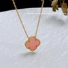 2024 Verano Nuevo Collar Rosa de Acero de Titanio para Mujer Moda Elegante Dulce Cadena Fresca para Clavícula de Niña Mujer