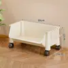 Estante de almacenamiento con carrito pequeño para el hogar, sala de estar, estudio, piso, estante de almacenamiento de refrigerios de múltiples capas, estante móvil para guardar artículos diversos, estante para libros