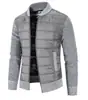 Ropa Exterior de Punto para Hombre Algodón Empalmado Bloque de Color Cuello Alto Cardigan Tejido Chaqueta Tejido para Hombres Nuevo Otoño e Invierno Ebay2024 Transfronterizo