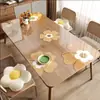 Protetor de Mesa de Vidro Macio, Espessado, Impermeável, à Prova de Óleo, Resistente ao Calor, Lavável, Toalha de Mesa de PVC, Placa de Cristal Cortável, Protetor de Mesa de Jantar Transparente