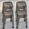 Taburete de Plástico Transparente Engrosado Apilable Hogareño Silla Gruesa para Mesa de Comedor Sala de Estar Acrílico Taburete Alto Taburete Redondo Pequeño Transfronterizo