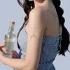 Pegatina de Tatuaje de Cola de Sirena Iridiscente Cola de Pez Degradado Estrella Pegatina Vertical en Inglés para Muñeca, Antebrazo, Clavícula, Impermeable