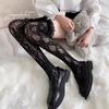 Medias de encaje de media caña de encaje lolita pura vintage lolita calcetines altos hasta la rodilla jkA206